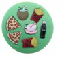 fast food храна пица чипс кафе сок силиконов молд декорация украса фондан торта мъфини и др, снимка 1