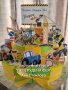 Картонена торта Трактори Багери Tractors, снимка 3
