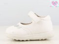№23/24, Бели бебешки обувки за момиче HAPPY BEE със сребристи сърца, снимка 8