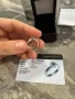 Златен дамски пръстен с диамант и син топаз 14к / 3.35 гр. / 0.19 ct., снимка 3