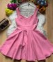 Розова рокля с гол гръб и панделка, снимка 1 - Рокли - 43462561
