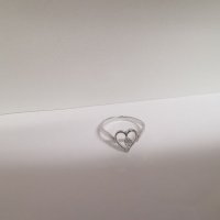 Златен пръстен сърце с диамант , снимка 7 - Пръстени - 39005995