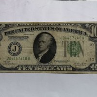 USA $ 10 DOLLARS 1928 B scarce bill, снимка 3 - Нумизматика и бонистика - 27440848