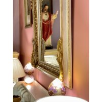 Голямо огледало "Луи XV" (бяло / златно), снимка 6 - Огледала - 43940750
