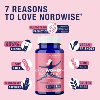 Nordwise Пробиотици за жени, веган, 60 капсули, снимка 3 - Хранителни добавки - 43427561