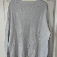 Оригинален марков мръсно бял слонова кост тънък пуловер накъсан скъсан прокъсан Diesel/Дизел, снимка 2 - Блузи с дълъг ръкав и пуловери - 43008546