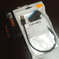 Solid State Drive (SSD) Samsung 870 EVO, 2.5", SATA,кабел STA2530, снимка 2 - Външни хард дискове - 43286527