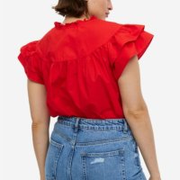 Червена блуза H&M с широки ръкави, нова, снимка 2 - Блузи с дълъг ръкав и пуловери - 43894114