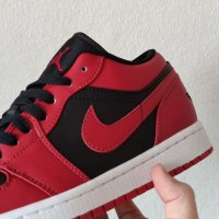 Nike Air Jordan 1 Low Reverse Bred Red Нови Мъжки Обувки Кецове Маратонки Размер 42 Номер Червени, снимка 5 - Маратонки - 39343854