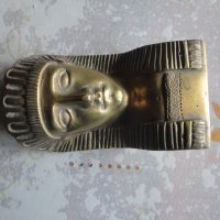 Старинна бронзова пластика фигура фараон бог, снимка 6 - Антикварни и старинни предмети - 42998847