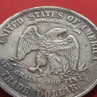 РЕПЛИКА КОПИЕ на Американския сребърен долар 1875г. УНИКАТ за КОЛЕКЦИОНЕРИ 41471, снимка 2 - Нумизматика и бонистика - 43193449