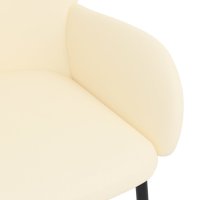 Tрапезни столове, 2 бр, кремави, изкуствена кожа, снимка 2 - Столове - 43236723