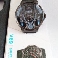 Луксозен смарт часовник V69  1,8incha, снимка 4 - Мъжки - 43745896