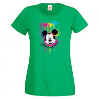 Дамска тениска Mickey Mouse Painting Мини Маус,Микки Маус.Подарък,Изненада,, снимка 3 - Тениски - 36528777