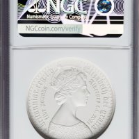 2022 Gothic Crown Shield MATTE - Alderney - 2oz £5 - NGC PF70 - Сребърна Монета на Great Engravers, снимка 2 - Нумизматика и бонистика - 43724874