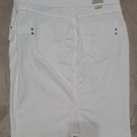 Бяла дънкова пола М размер , снимка 6 - Поли - 42949955