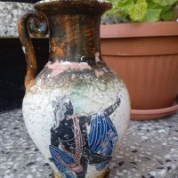 Стара керамична ваза,антична реплика , снимка 3 - Антикварни и старинни предмети - 36816162