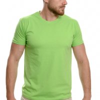 Нова мъжка изчистена тениска в зелен цвят, снимка 5 - Тениски - 37670442