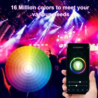 2 броя интелигентни смарт LED крушки B22 WiFi 9W 850Lm App 16млн цвята, снимка 2 - Крушки - 33673912