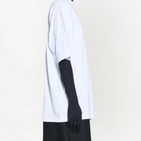 BALENCIAGA White Garde-Robe Care Label Logo Oversized Мъжка / Дамска Тениска size XS (М) и M (L), снимка 5 - Тениски - 42978941