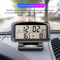 Настолен Часовник , външна и вътрешна температура, Подходящ за кола или камион, снимка 5 - Друга електроника - 42930160