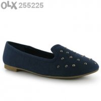 Спортно-елегантни пантофки " Golddigga "с равна подметка в синьо и червено,внос от Англия, снимка 2 - Дамски ежедневни обувки - 27738290