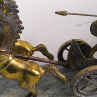 Голяма статуя на гладиатор в колесница с коне, снимка 8 - Антикварни и старинни предмети - 43830344