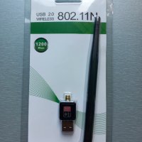 WI-Fi безжичен адаптер, Чип Realtek RTL8188CU, USB, Включва 2dBi антена, снимка 5 - Мрежови адаптери - 37790156