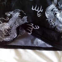 Прозрачна блуза с щампа на китайски дракони р-р XS, снимка 6 - Блузи с дълъг ръкав и пуловери - 35227341