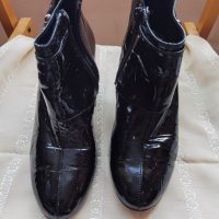 Дамски елегантни лачени обувки на висок ток от естествена кожа 36 номер, снимка 3 - Дамски боти - 37894843