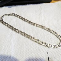 Масивен Мъжки сребърен синджир, сребърен ланец със зверски здрава и солидна плетка - ITALY, снимка 1 - Колиета, медальони, синджири - 33007646