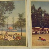 6 стари картички от плажа в Лозана, Швейцария около 1920 г., снимка 5 - Колекции - 32492470
