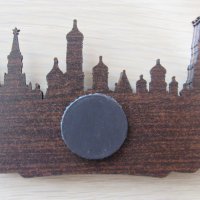 Автентичен дървен 3D магнит от Москва, Русия-серия-, снимка 5 - Колекции - 39248000