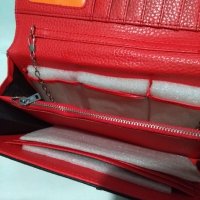 Естествена кожа на HERMES - малка дамска чанта в черно и червено, снимка 8 - Чанти - 35408651
