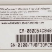 3Com OfficeConnect Wireless 54Mbps 11G compact USB Adapter, снимка 2 - Мрежови адаптери - 27665433