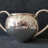 Сребърна кована сребро купа чаша тас копие по античен съд, снимка 3 - Антикварни и старинни предмети - 37943637