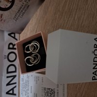 Сребърни обици PANDORA, снимка 1 - Обеци - 43309219