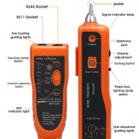 LAN тестер , Комплект + батерии , тестер за мрежови , ЛАН и телефонни кабели LAN Tester, снимка 4 - Друга електроника - 34841419