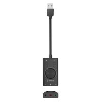 Orico външна звукова карта USB Sound card - 2 headphones, mic, volume - SC2-BK, снимка 2 - Други - 43440868
