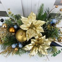 Коледна икебана, снимка 1 - Коледни подаръци - 38472854