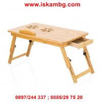 Бамбукова маса за лаптоп с охладител Bamboo Table, снимка 16 - Лаптоп аксесоари - 28460017