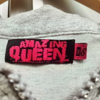 Сив спортно-елегантен гащеризон по тялото Amazing Queen, размер XS , снимка 9 - Гащеризони - 43696646