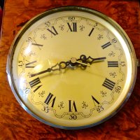 Немски стенен часовник,месинг,палисандър. , снимка 3 - Антикварни и старинни предмети - 39182891