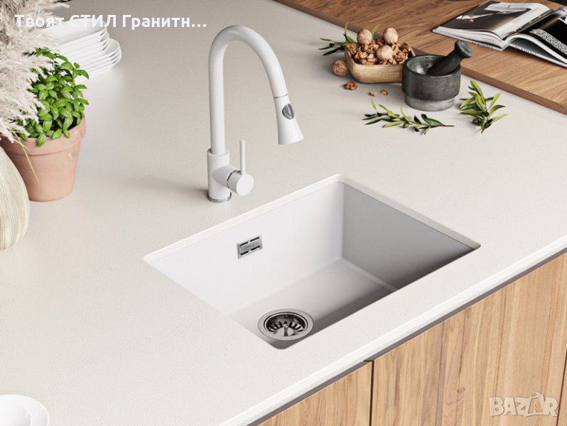 Гранитна Мивка за Кухня с отцедник модел ЛОНДОД 60 за Вграждане под п, снимка 1
