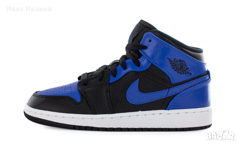 Nike Air Jordan 1 Mid GS 'Hyper Royal' оригинални маратонки номер 38,5, снимка 1