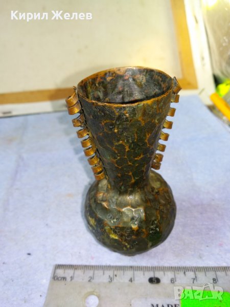 Старинна ДЕКОРАТИВНА КОЛЕКЦИОНЕРСКА МЕДНА ВАЗА за СУХИ ЦВЕТЯ КОВАНА МЕД За МЕХАНА 42690, снимка 1