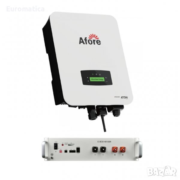 UPS система 5.12 kwh LifePo4 + хибриден инвертор Afore 6 kW - 2 MPPT, снимка 1