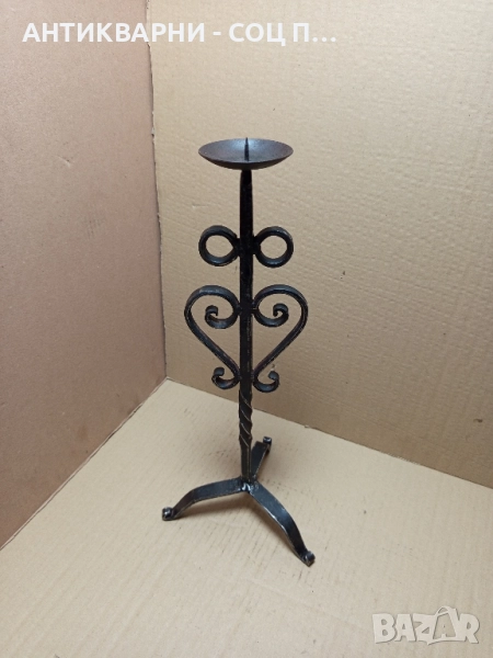 Стар Ръчно Изработен Метален Свещник. Номер 447., снимка 1