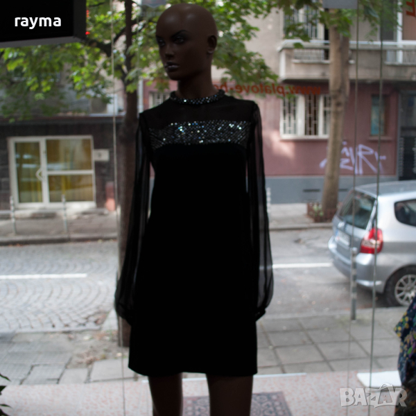 Черна официална рокля с камъни Сваровски на Emilio Pucci, снимка 1