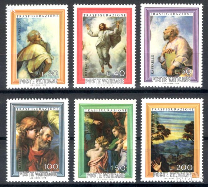 Ватикана, 1976 г. - пълна серия чисти марки, религия, изкуство, 3*7, снимка 1